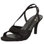Annie Women's Elegant Evening Sandal,Black Satin,8.5 M