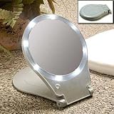 Floxite 10X Lighted Travel & Home Foldable Mirror 6 inch
