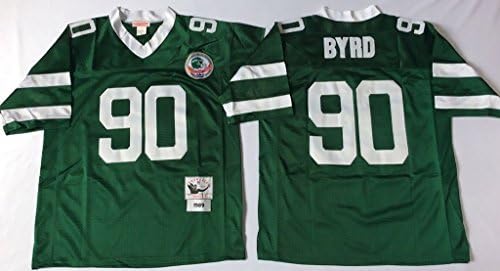 Men's Dennis Byrd #90 Green Throwback Football Jersey XXX-Large