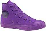 Converse Kids/Youths Chuck Taylor All Star Hi Top Royal Lilac Canvas Shoes