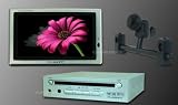 ７型ワイドモニター＆専用車載FMトランスミッター内蔵 ＤＶＤプレーヤー＆スタンドブラケット付の画像