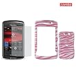 BlackBerry Storm2 9550 Combo Pink/White Zebra Design Protective Case Faceplate Cover + LCD Screen Protector for BlackBerry Storm2 9550