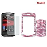 BlackBerry Storm2 9550 Combo Pink/White Zebra Design Protective Case Facepl ....