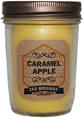 Caramel Apple Scented Beeswax Mason Jar Candle | 8 oz