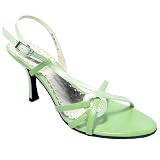 Strappy Cutout Open Toe Dress Heel Sandals Green 4-10