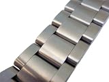 SS Oyster Solid Link 20mm Curved Ends Watch Band