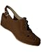Aris Allen Womens 1940s Brown Nubuck Leather Wedge RugCutter Swing Dance Shoes with Raw Leather Sole 9.0 US