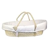 Trend Lab Moses Basket Set, Pique Natural