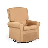 Chloe Upholstered Glider Rocker - Coffee