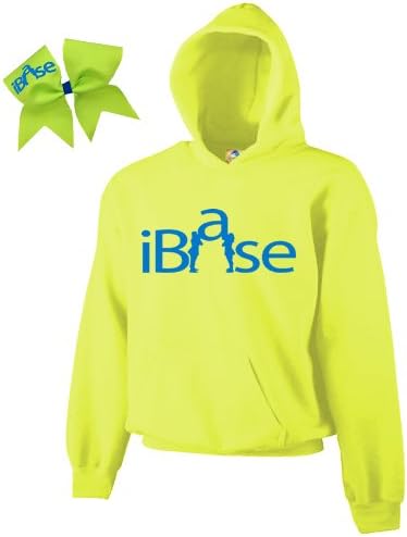 Neon Yellow iBase Cheer ComBow- Neon Blue Print
