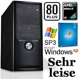 #3888 SUPER FLÜSTER (quasi unhörbar) STROM SPAR Office / Multimedia COMPUTER | Windows XP Professional | BeQuiet 80PLUS Super Silent 300W Netzteil mit 80Plus Zertifizierung | Triple-Core! AMD Athlon2 X3 455 (3×3.3 GHz) | 250 GB 7200rpm HDD | 4096MB DDR3 1333 | AMD 785G Mainboard | AMD Radeon HD4200 512MB mit DVI/VGA | CrossfireX | ASUS 24x DVD-Brenner | CardReader | 7.1 Sound | GigabitLAN
