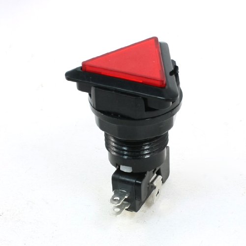 Arcade Game Red Lamp SPDT Momentary Triangle Push Button Micro Switch