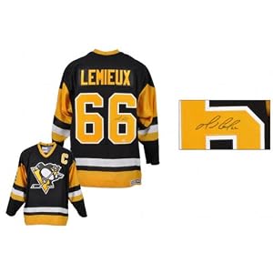 Buy Mario Lemieux Pittsburgh Penguins Autographed Black CCM Jersey