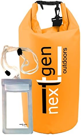 NextGen Dry Bag &amp; Cell Phone Pouch, Versatile, Stylish and Rugged Waterproof Sack (Orange, 12.5 L)