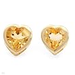 Stud Earrings With 2.76ctw Genuine Citrines in 14K Yellow Gold Length 7mm