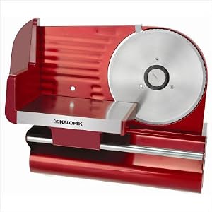 Kalorik AS29091 Red 200-Watt Electric Slicer with 7-1 2-Inch Stainless-Steel Blade, Red... by Kalorik