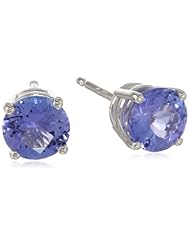 14k White Gold 6mm Tanzanite Studs (2.10 cttw)