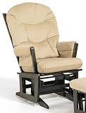 Dutailier Ultramotion Modern Glider - Espresso/Bone Microfiber