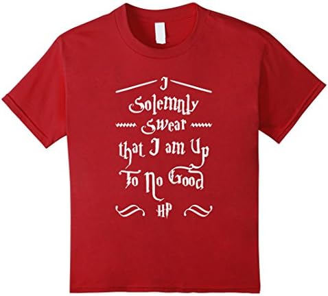 Kids I Solemnly Swear That I Am Up To No Good Tshirt 12 Cranberry