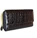 Mundi Hidden Asset Organizer Moc Croc Clutch Checkbook Wallet in Choice of Colors