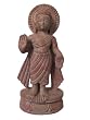 Standing Buddha Stone Statue Meditation Buddhist Idol 3"