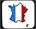 Decorated Mouse Pad with country, map, france