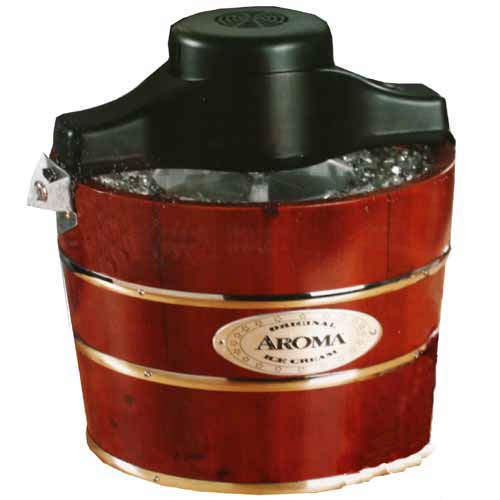 Aroma Wooden 4 Quart Ice Cream Maker