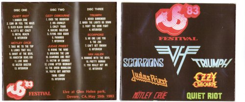 1983 US Festival Metal Day Recordings CD Set Rare (Van Halen, Motley Crue, Ozzy Osbourne, Triumph, Judas Priest and The Scorpions)