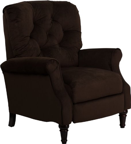 Flash Furniture AM-2650-6800-GG Traditional Microfiber Tufted Hi-Leg Recliner, Chocolate Brown