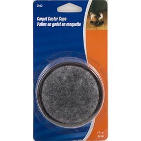 Waxman 4291295N Carpet Based Round Caster Cup, Gray, 2-1/2-Inch