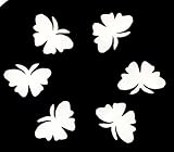 5 off identical Butterfly ring stencils for glitter or ink temporary tattoos.