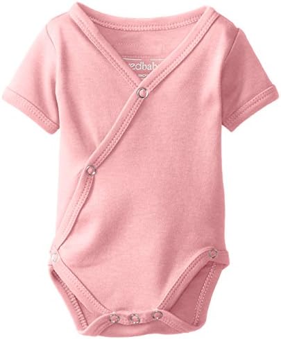 L'ovedbabyUnisex-Baby Newborn Organic Short-Sleeve Kimono Bodysuit