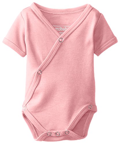 L'ovedbabyUnisex-Baby Newborn Organic Short-Sleeve Kimono Bodysuit