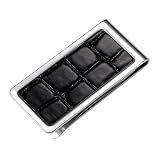 Chrome Money Clip w/ Black Crocodile Skin Pattern