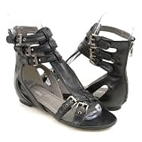 Black Gladiator Slip-on Flats Thongs Sandals