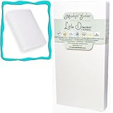 Moonlight Slumber Little Dreamer All Foam Crib Mattress with Dual Firmness PLUS a BONUS 100% Cotton Jersey Knit Crib Sheet (White)