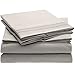 Ideal Linens Bed Sheet Set - 1800 Double Brushed Microfiber Bedding - 4 Piece (Queen, Light Gray)