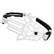 Tressa Sterling Silver Blue Cubic Zirconia Hamsa Black Braided Leather Bracelet