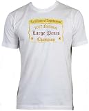 National Large Penis Champion Adult Male Fitted T-Shirt WHITE MEDIUM