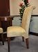 Kitchen & Housewares : 2 NEW khaki microfiber parson dining side chairs W/ cherry legs