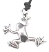 Cool Hanging Toad Frog Pewter Pendant Necklace