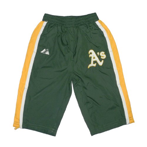 MLB Oakland Athletics Baby / Infant Comfortable Fit Mesh Lined Track Pants with Embroidered Logo - Green (Size: 3-6)