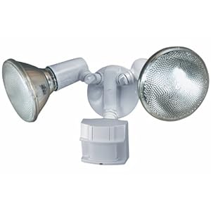 Heath Zenith SL-5411-WH 150-Degree Motion-Sensing Twin Flood Security Light, White