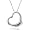 14k White Gold Diamond Heart Pendant, 17