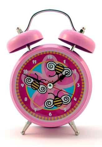 Childrens Toyshop  Toys : Streamline Bumble Bees ""Pink"" Rise & Smile Talking Clock