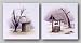 Out House and Old Well Set by Howard Burger 11"x14" Art Print Poster