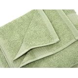 ITALIAN 100% Egyptian Cotton 4 PC Washcloth Set, SAGE GREEN