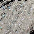 Czech Fire Polish Glass Beads 6mm Round "Crystal AB" (25)