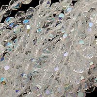 Czech Fire Polish Glass Beads 6mm Round 
