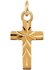 Outstanding Cross Pendant in 14k Yellow Gold